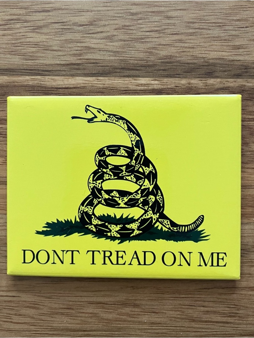 Dont Tread On Me Historic Snake Magnet - Yellow